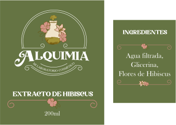 Etiqueta Extracto de Hibiscus