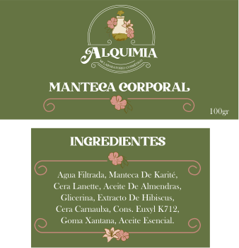 Etiqueta Manteca Corporal